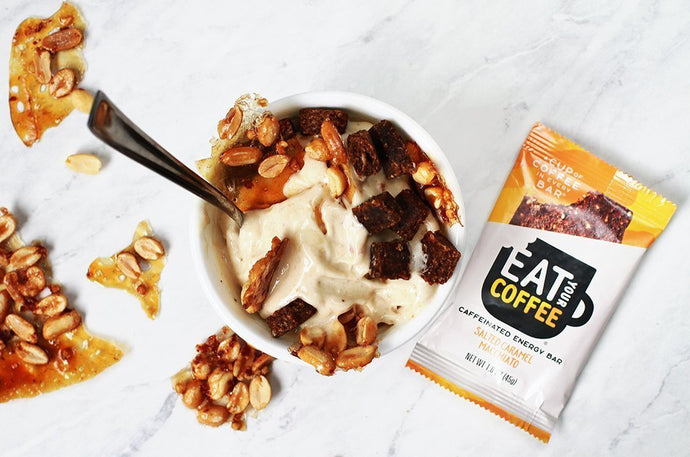 Recipe: Vegan Banana Nice Cream with Caffeinated Coffee Bites and Maple Peanut Brittle